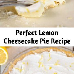 Perfect Lemon Cheesecake Pie Recipe This Lemon Cheesecake Pie recipe is perfect for lemon lovers- so sweet, lemony and creamy, with just a tiny bit of tartness- yum!
