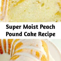 Super Moist Peach Pound Cake Recipe The BEST Peach Pound Cake ~ A Buttery, Tender, Super Moist, Sour Cream Pound Cake Loaded With Fresh, Juicy Peaches!