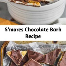 S’mores Chocolate Bark Recipe S'mores Chocolate Bark is a yummy, amazing inside out s'mores that you don't even need a camp fire for! Chocolate Bark is my favorite thing to make because it is so easy and the possibilities are endless!